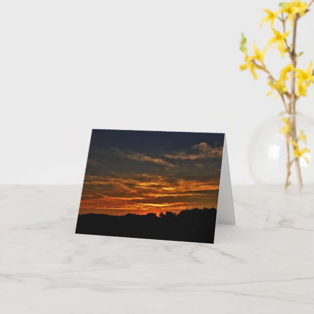 Halloween Sunset Card (Yellow Flower)