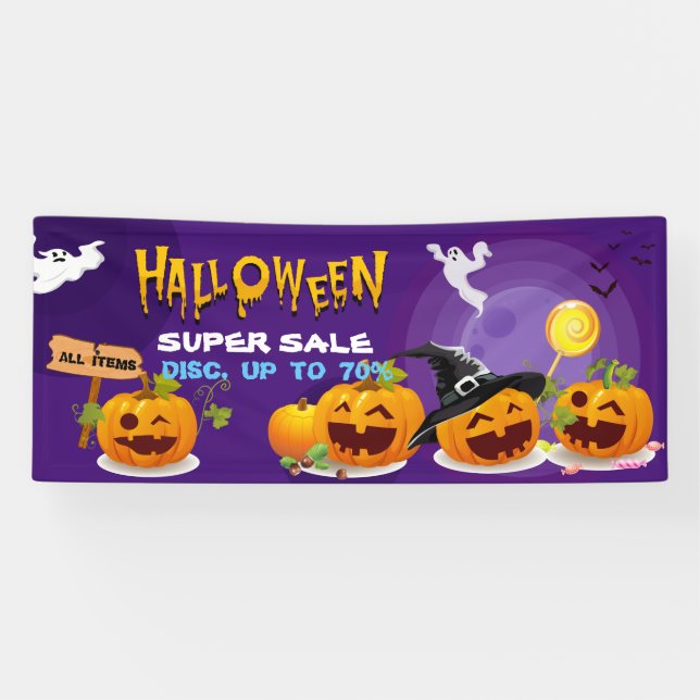 Halloween Super Sale Promotion Banner  (Horizontal)