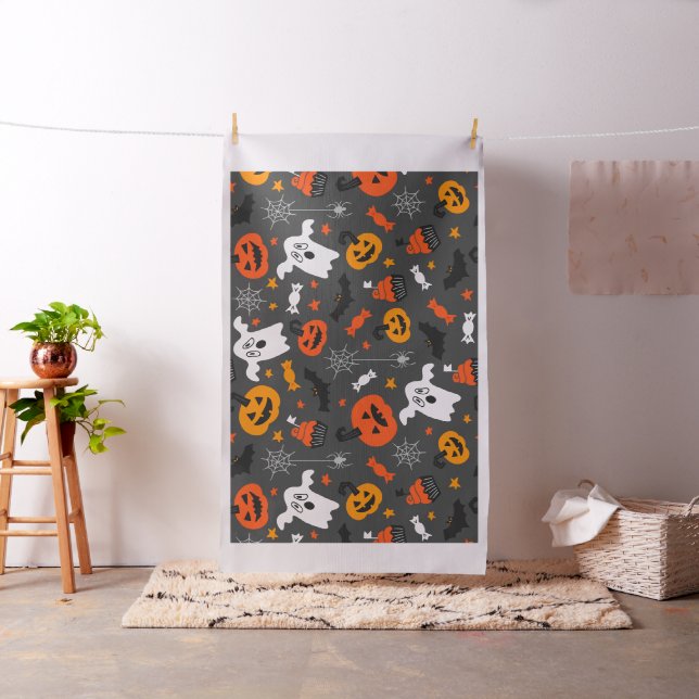 Halloween symbols pattern fabric (In Situ)