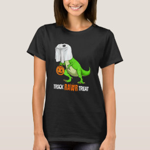 Halloween T Rex Dinosaur Ghost Trick Rawr Treat  C T-Shirt