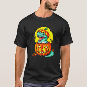 Halloween T Rex Dinosaur Halloween Pumpkin Gift Bo T-Shirt