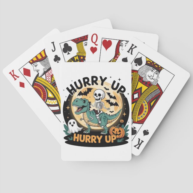 Halloween T-Rex Playing Cards (Back)