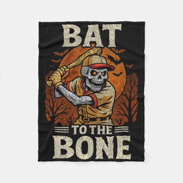 Halloween T Sell Costume - Sell Halloween Skeleton Fleece Blanket (Front)