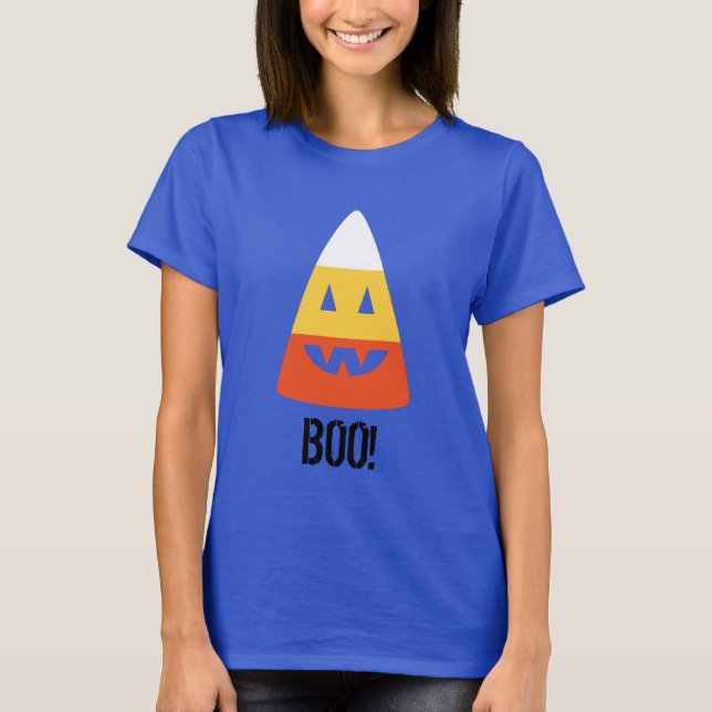 Halloween T-shirt BOO ! Chemise T Candy Corn (Devant)