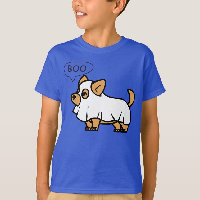 Halloween T-shirt,  Doggie Says "BOO" T-Shirt (Front)