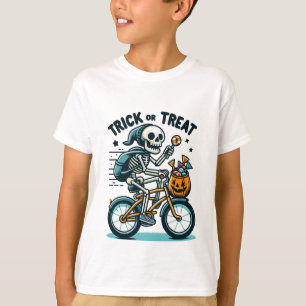 Halloween T-shirt for kids with skeleton