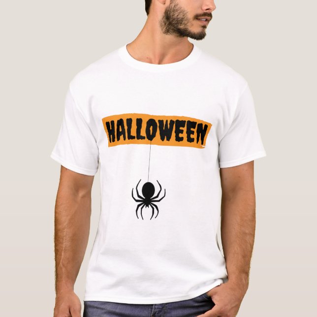 Halloween t-shirt with spider design (Front)