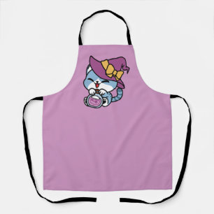 Halloween Tabby Cat – Witch Hat & Potion Art Apron