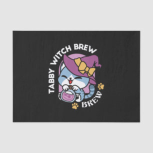 Halloween Tabby Cat – Witch Hat & Potion Art Tissue Paper