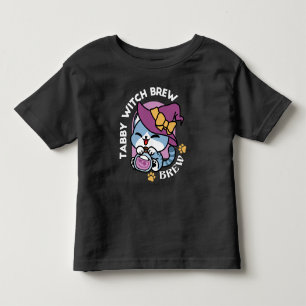 Halloween Tabby Cat – Witch Hat & Potion Art Toddler T-shirt