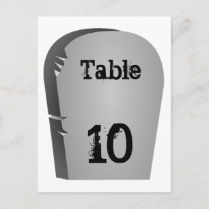 Halloween Table Number Postcard