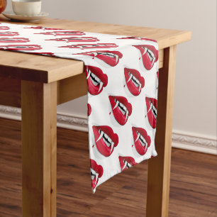 Halloween Table Runner 14" X 72"/Vampire Lips