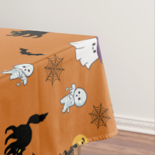 Halloween Tablecloth with Ghosts