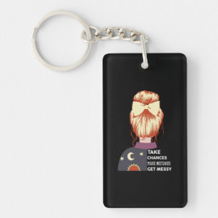 Halloween Take Chances Make Mistakes Birthday Keychain
