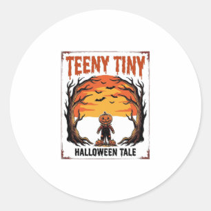 Halloween Tale Teeny Tiny Spooky Vintage Scene_1 Classic Round Sticker