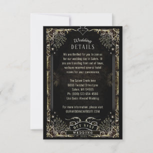 Halloween Tarot Matching Wedding Details Card