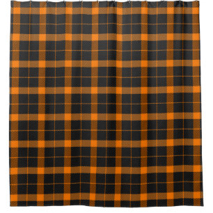 Halloween Tartan plaid. Scottish pattern in orange