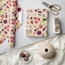 Halloween tea party Wrapping Paper