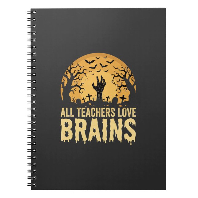 Halloween Teacher Brains Notebook (Front)