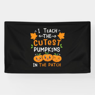 Halloween Teacher Cutest Pumpkins Birthday Banner