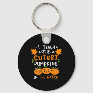 Halloween Teacher Cutest Pumpkins Birthday Keychain