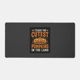 Halloween Teacher Cutest Pumpkins Design_1 Desk Mat