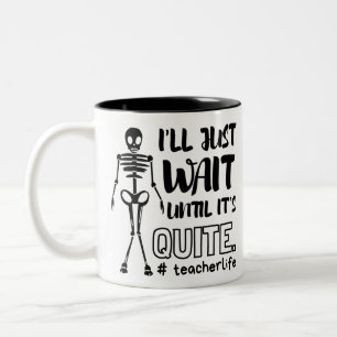 Halloween Teacher Fall Teacher Two-Tone Coffee Mug