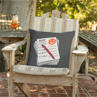Halloween Teacher Shirt | Funny Teacher Halloween Outdoor Pillow