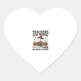 Halloween Teacher Shirt With Witchy Books_1 Heart Sticker