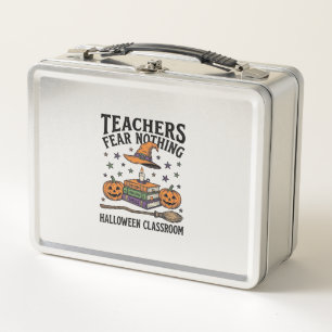 Halloween Teacher Shirt With Witchy Books_1 Metal Lunch Box