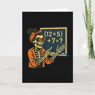 Halloween Teacher Six Seven Meme 6 7 Skeleton Spoo Card