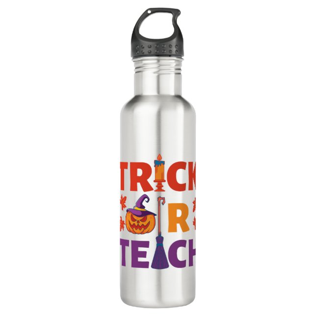 Halloween Teacher Trick Or Teach 710 Ml Water Bottle (Front)
