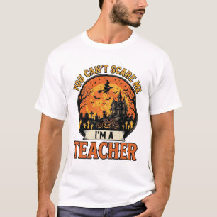 Halloween Teacher Vintage Funny Spooky School Desi T-Shirt