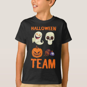 Halloween Team Skeleton Pumpkin Ghost Spider Spook T-Shirt