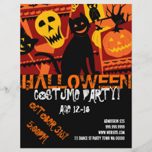 Halloween Teen Party Event Announcement Flyer
