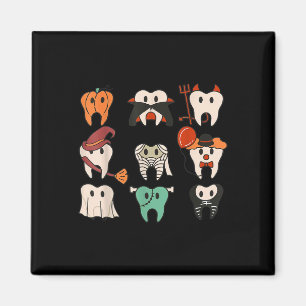 Halloween Teeth Spooky Halloween Dentist Quote Magnet