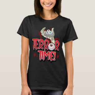Halloween Terror Time Zombie Hand with Eyes   T-Shirt