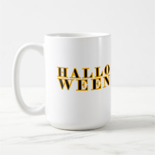 Halloween text design  coffee mug
