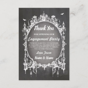 Halloween Thank You Wedding Gothic Frame Card
