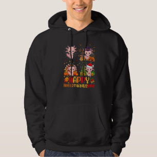 Halloween Thanksgiving Christmas Axolotl Hallothan Hoodie