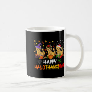 Halloween Thanksgiving Christmas Cheetah Cat Hallo Coffee Mug