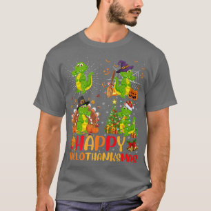 Halloween Thanksgiving Christmas Crocodile Halloth T-Shirt