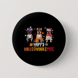 Halloween Thanksgiving Christmas Funny French Bull 2 Inch Round Button