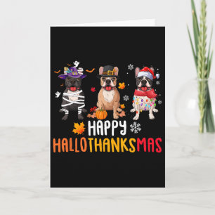 Halloween Thanksgiving Christmas Funny French Bull Card