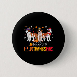 Halloween Thanksgiving Christmas Funny Saint Berna 2 Inch Round Button