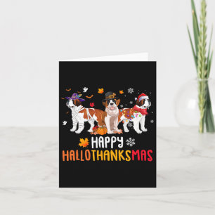 Halloween Thanksgiving Christmas Funny Saint Berna Card