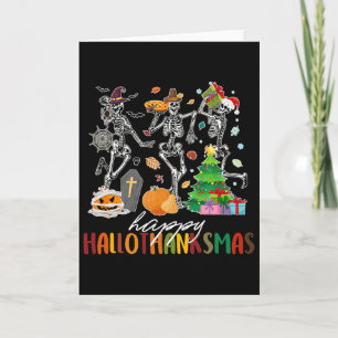 Halloween Thanksgiving Christmas Hallothanksmas Sk Card