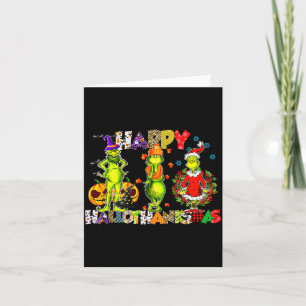 Halloween Thanksgiving Christmas, Happy Hallo Than Card