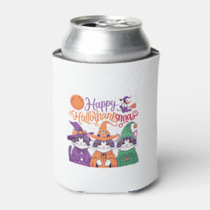 Halloween Thanksgiving Christmas Happy HalloThanks Can Cooler