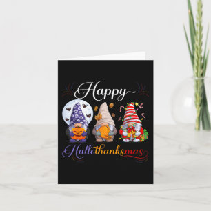 Halloween Thanksgiving Christmas Happy HalloThanks Card
